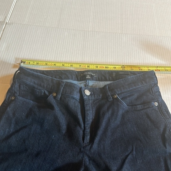 Banana Republic Logan dark jeans w 5 buttons down the legs zipper front poxkets - Picture 5 of 11